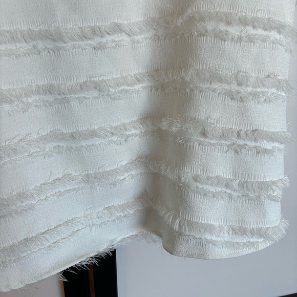 MAEVE Anthropologie Fringe ivory top. Size 0 - Picture 8 of 15